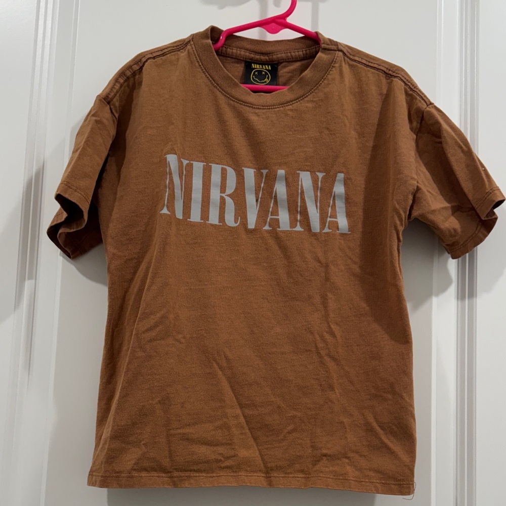 NIRVANA Kids Brown Short Sleeve Tee